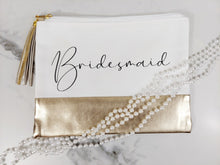 Load image into Gallery viewer, Zip Top Canvas Bag- Gold