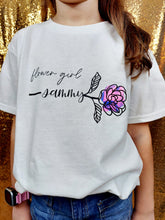 Load image into Gallery viewer, T-shirt Flower Girl- Youth
