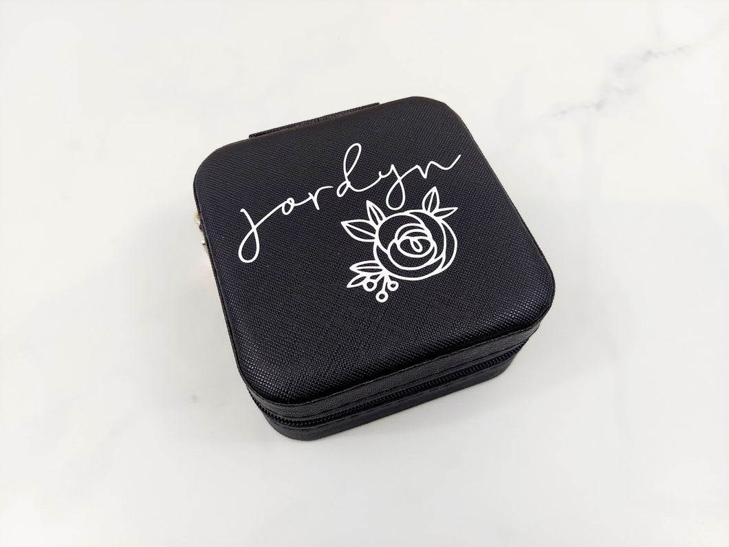 Travel Jewelry Box- Flower