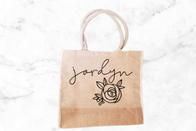 Load image into Gallery viewer, Large Tote Bag- Flower
